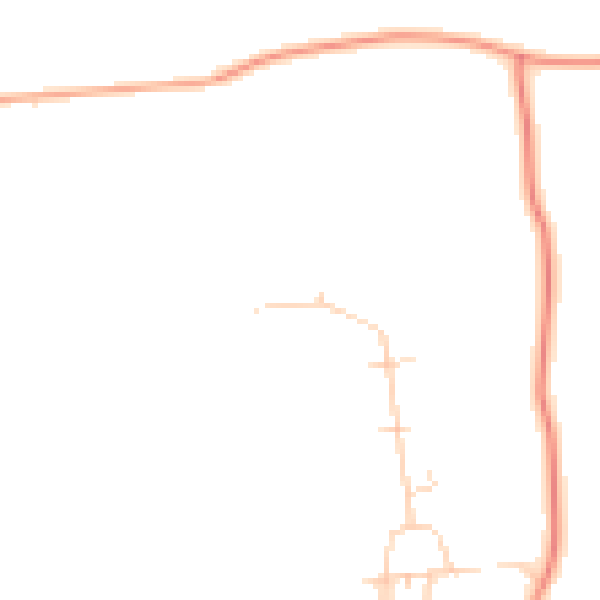 Daytime road noise heatmap for NG20 9DA