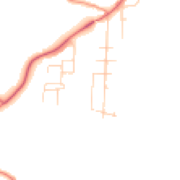 Daytime road noise heatmap for NG20 9DT