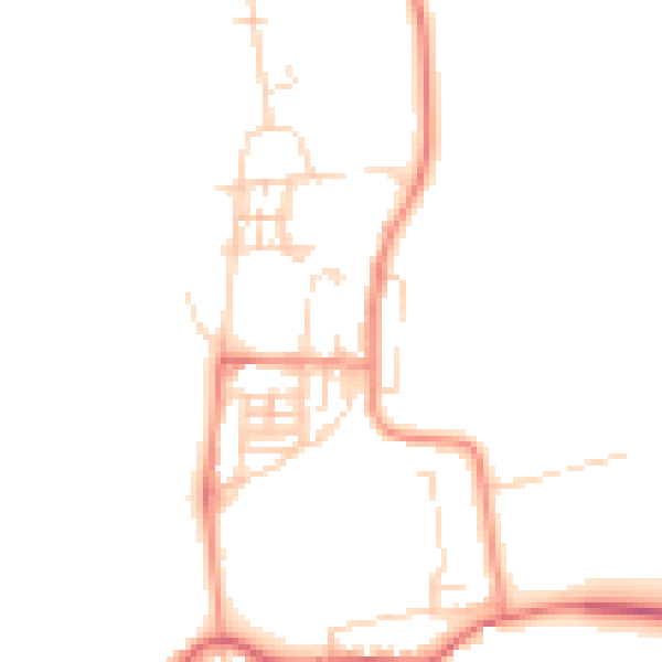 Daytime road noise heatmap for NG20 9HE