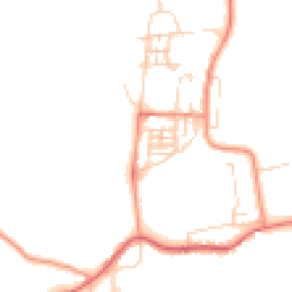 Daytime road noise heatmap for NG20 9HH