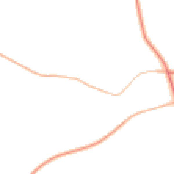 Night-time road noise heatmap for NG20 9LU