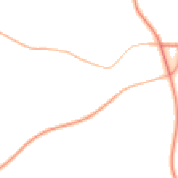 Night-time road noise heatmap for NG20 9NB