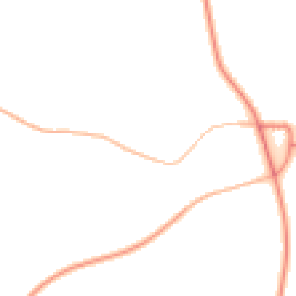 Night-time road noise heatmap for NG20 9NH