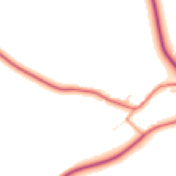 Daytime road noise heatmap for NG20 9NN