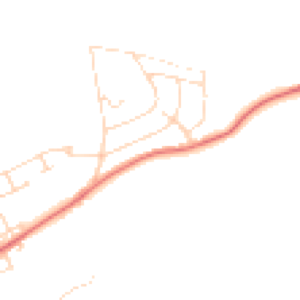 Daytime road noise heatmap for NG20 9PB