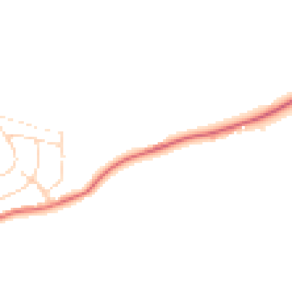 Daytime road noise heatmap for NG20 9PE