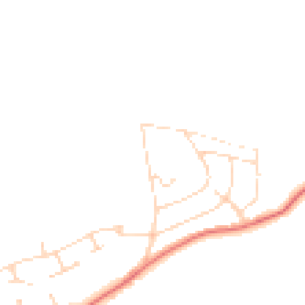 Daytime road noise heatmap for NG20 9PS