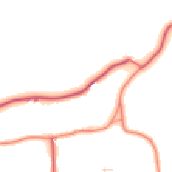 Daytime road noise heatmap for NG20 9RQ