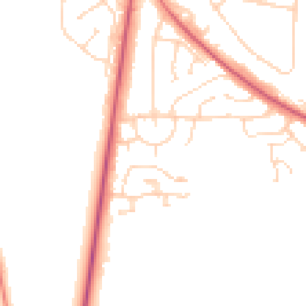 Daytime road noise heatmap for NG21 0AP