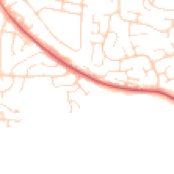 Daytime road noise heatmap for NG21 0AY
