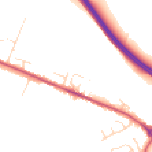 Daytime road noise heatmap for NG21 0BH