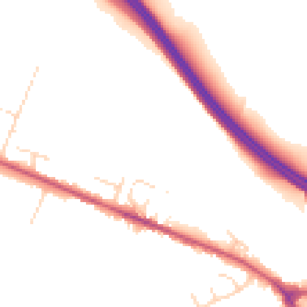 Daytime road noise heatmap for NG21 0BP