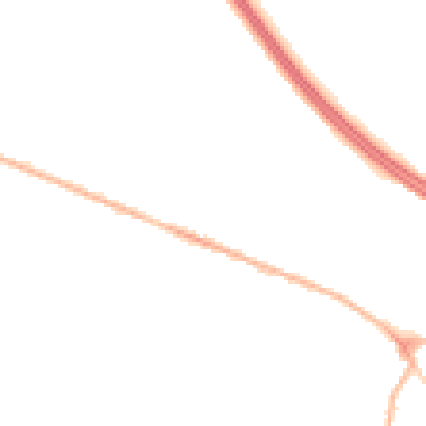 Night-time road noise heatmap for NG21 0BU