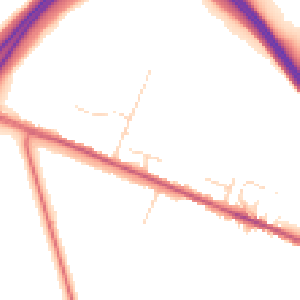 Daytime road noise heatmap for NG21 0DF
