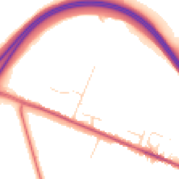 Daytime road noise heatmap for NG21 0DG