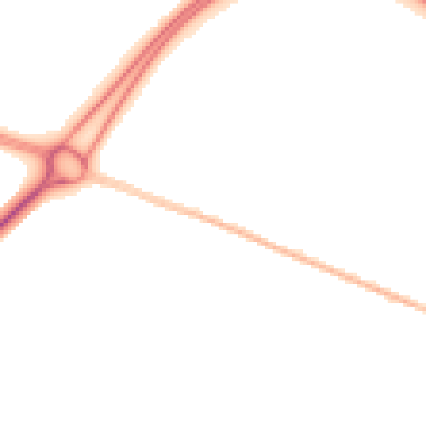 Night-time road noise heatmap for NG21 0DL