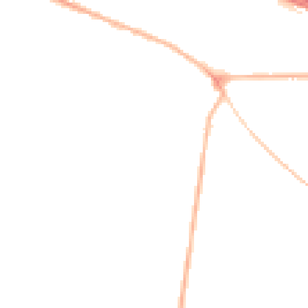 Night-time road noise heatmap for NG21 0DT