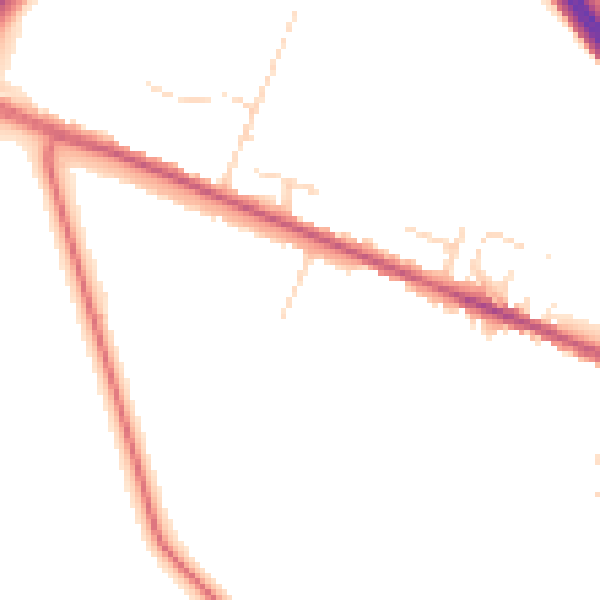 Daytime road noise heatmap for NG21 0EN