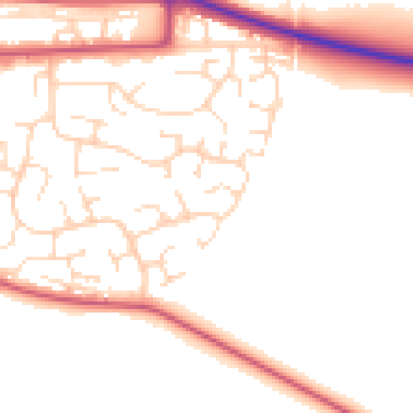 Daytime road noise heatmap for NG21 0FF