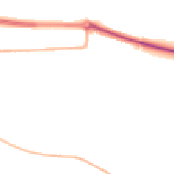 Night-time road noise heatmap for NG21 0FU