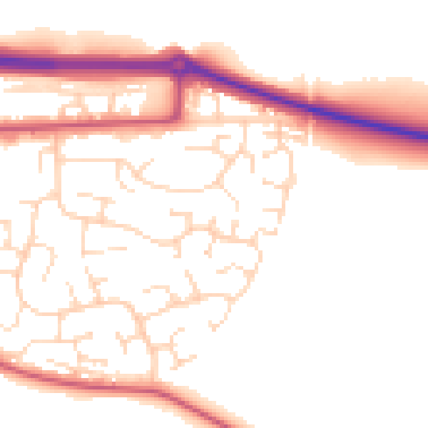 Daytime road noise heatmap for NG21 0GG