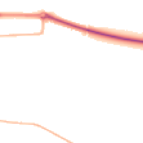 Night-time road noise heatmap for NG21 0GH