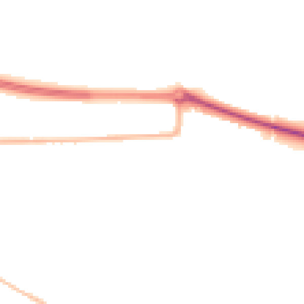 Night-time road noise heatmap for NG21 0HB