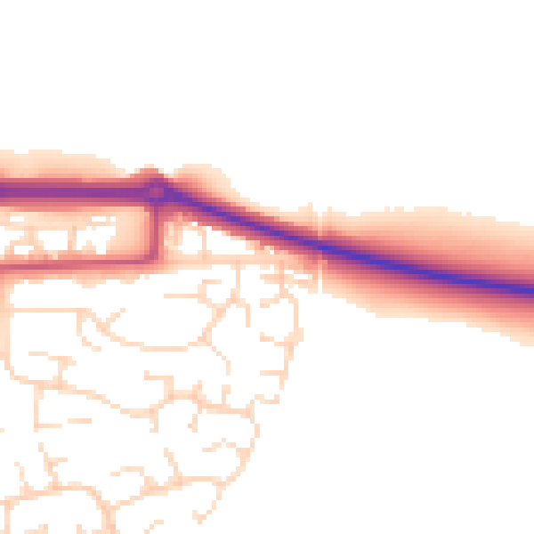 Daytime road noise heatmap for NG21 0HN