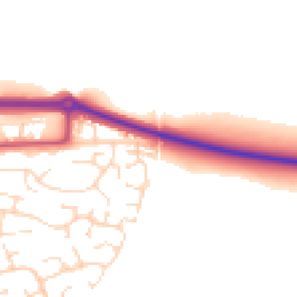 Daytime road noise heatmap for NG21 0HU