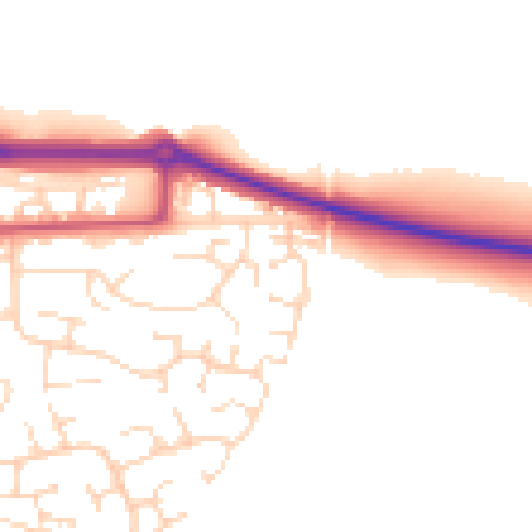 Daytime road noise heatmap for NG21 0HX