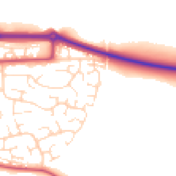 Daytime road noise heatmap for NG21 0HY