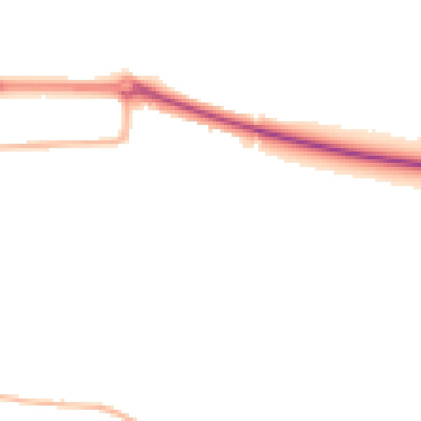 Night-time road noise heatmap for NG21 0HY
