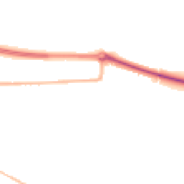 Night-time road noise heatmap for NG21 0LQ