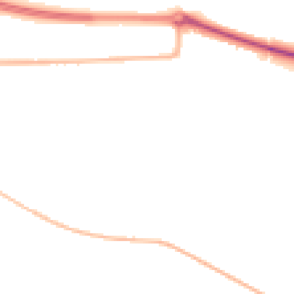 Night-time road noise heatmap for NG21 0LW