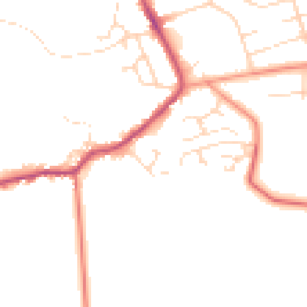 Daytime road noise heatmap for NG21 0QB