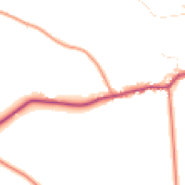 Daytime road noise heatmap for NG21 0QS