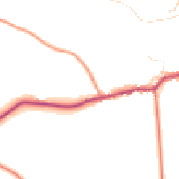 Daytime road noise heatmap for NG21 0QT