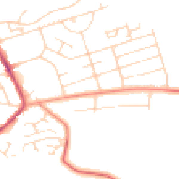 Daytime road noise heatmap for NG21 0SA