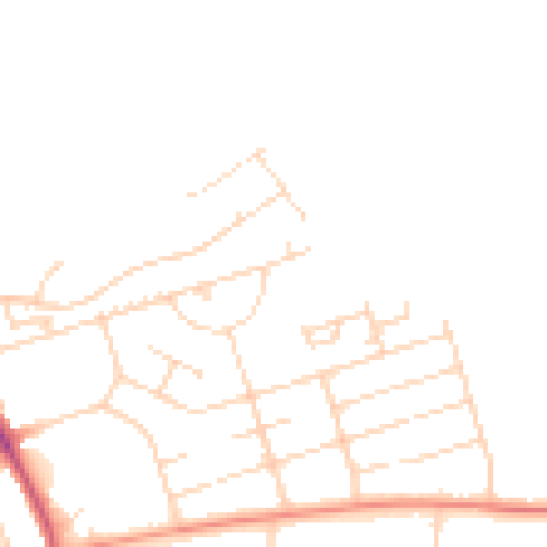 Daytime road noise heatmap for NG21 0SF