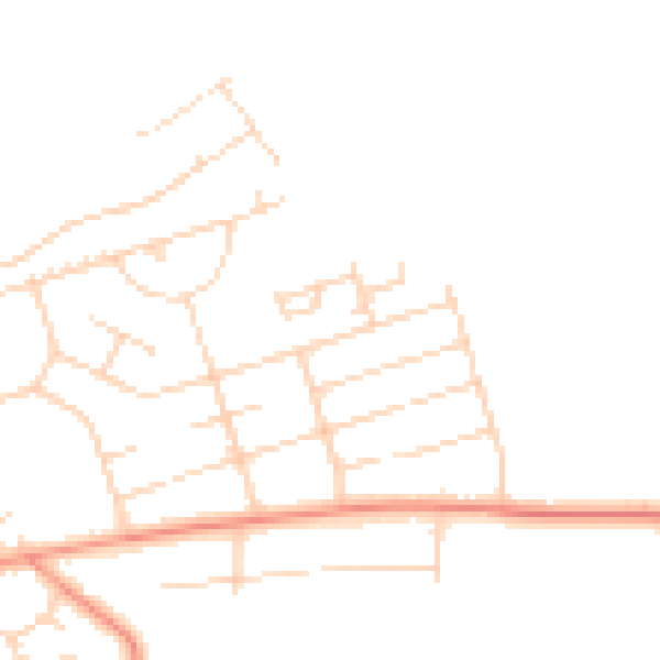 Daytime road noise heatmap for NG21 0SG