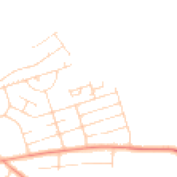 Daytime road noise heatmap for NG21 0SH
