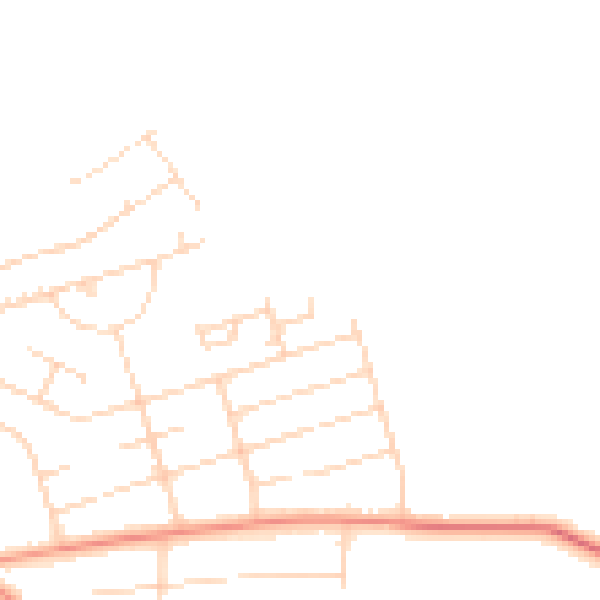 Daytime road noise heatmap for NG21 0SJ