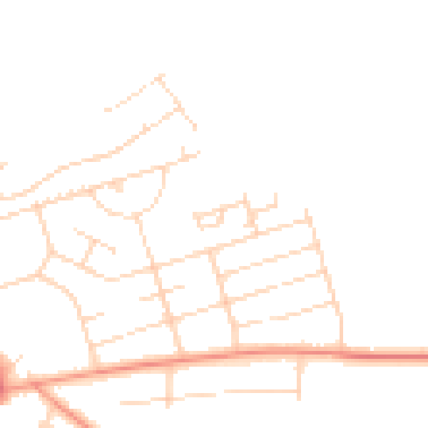 Daytime road noise heatmap for NG21 0SL
