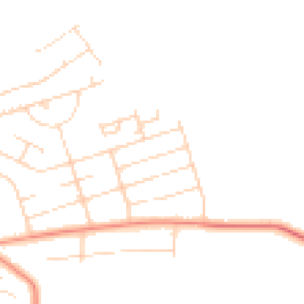 Daytime road noise heatmap for NG21 0SS