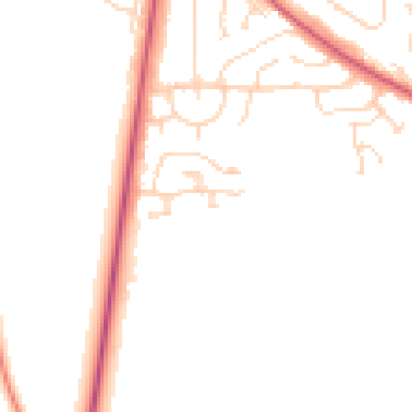 Daytime road noise heatmap for NG21 0WR