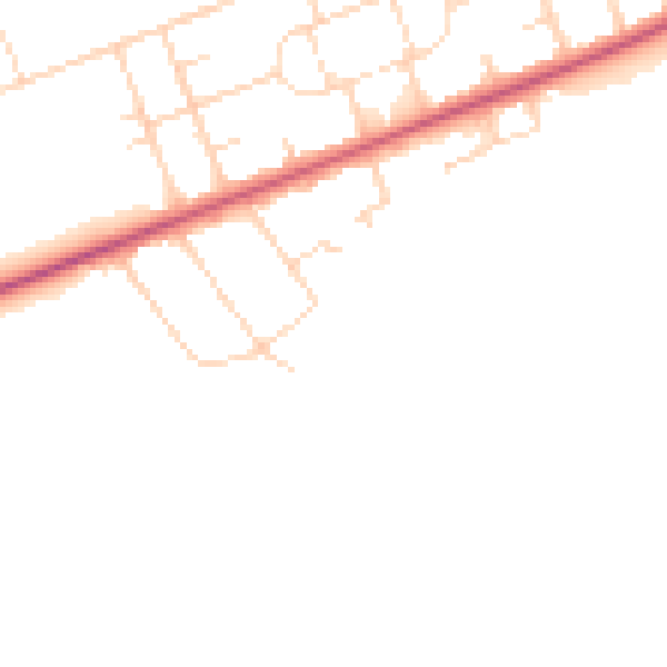 Daytime road noise heatmap for NG21 9BH