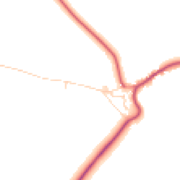 Daytime road noise heatmap for NG21 9BP
