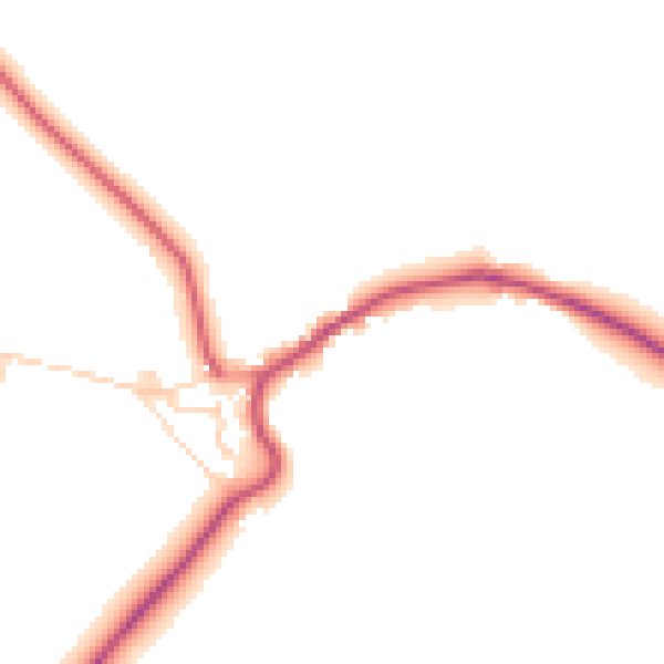 Daytime road noise heatmap for NG21 9BT