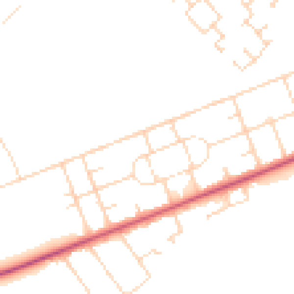 Daytime road noise heatmap for NG21 9DH