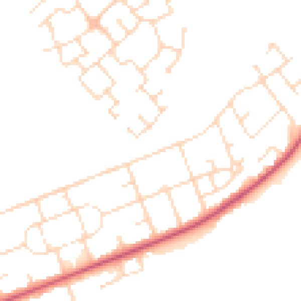 Daytime road noise heatmap for NG21 9DX